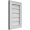Ekena Millwork Vertical Surface Mount PVC Gable Vnt: Non-Functional, w/2"W x 1-1/2"H, Brickmould Frame, 12"W x 18"H GVPVE12X1802SN - alternate 3